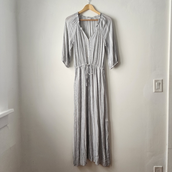 GAP Maxi Length Shirt Dress Pockets Flowy Lightweight Minimalist Spring Summer - Picture 3 of 16